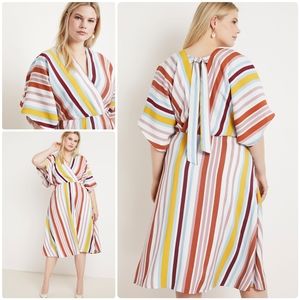 Eloquii Striped Dolman Sleeve Dress